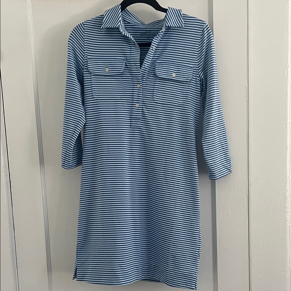 Vineyard Vines Purple Striped Mini Dress